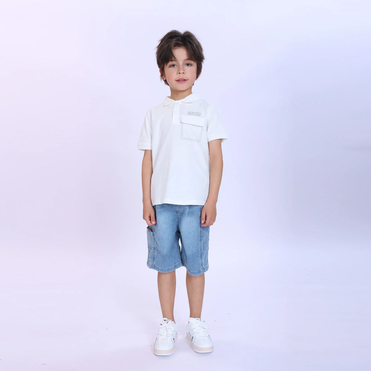 Washed Jeans Fashion Shorts For Boys Image