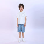 Washed Jeans Fashion Shorts For Boys Image