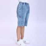Washed Jeans Fashion Shorts For Boys Image