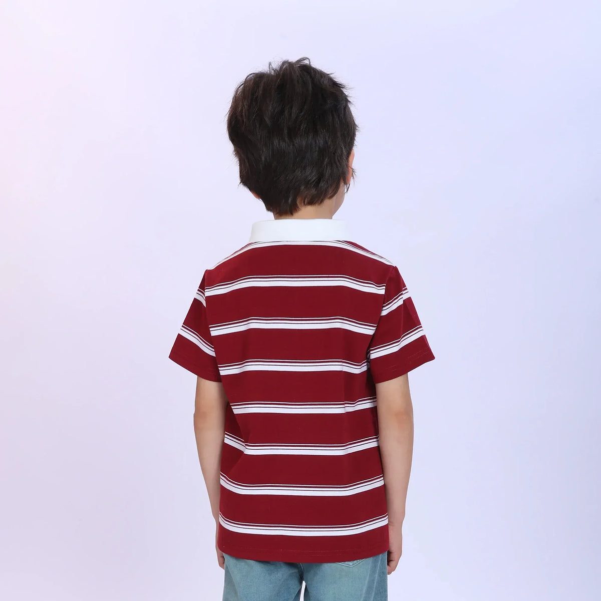 Striped Fashion Polo Shirt For Boys Image