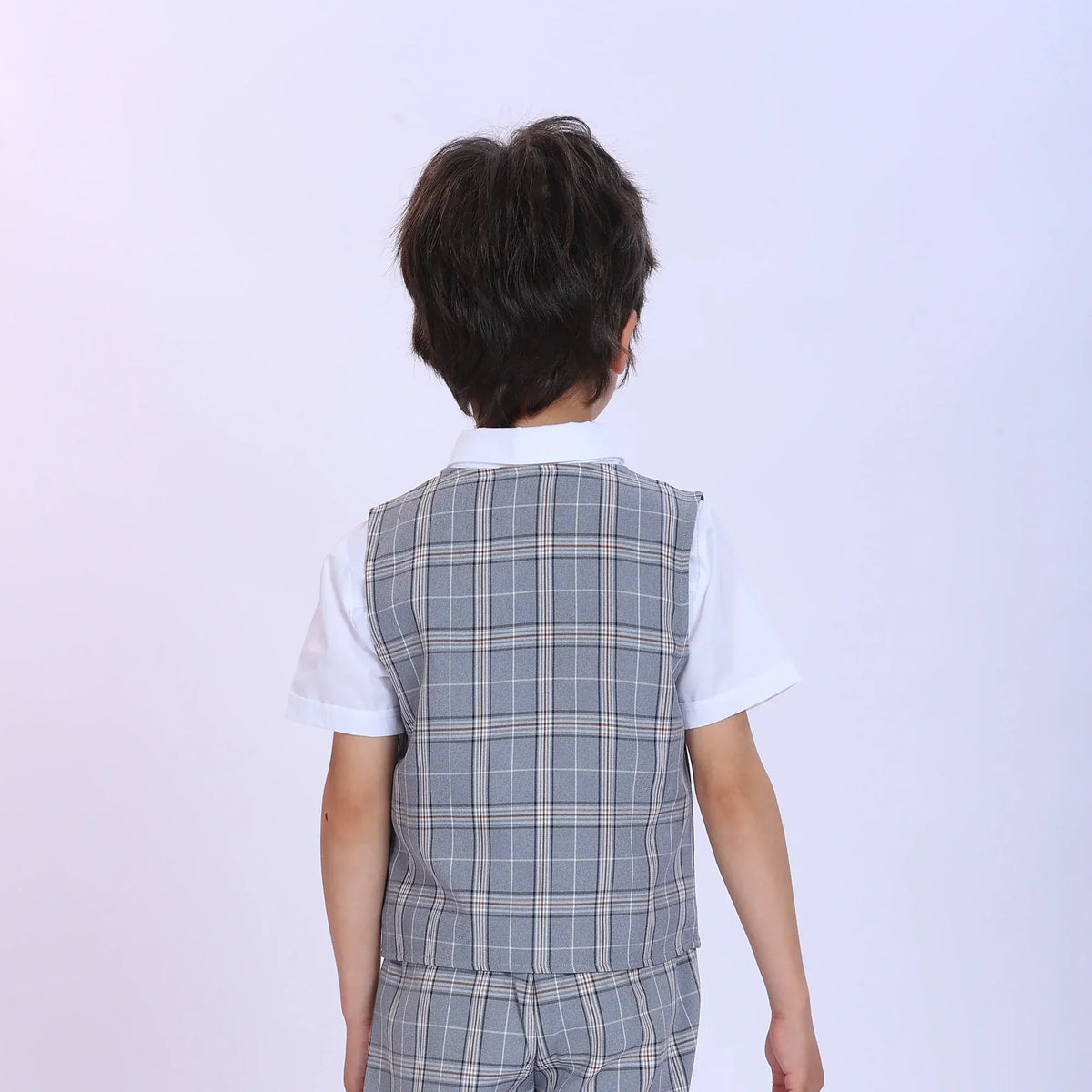 Checked Fashion Waistcoat For Boys Image