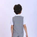 Checked Fashion Waistcoat For Boys Image