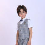 Checked Fashion Waistcoat For Boys Image
