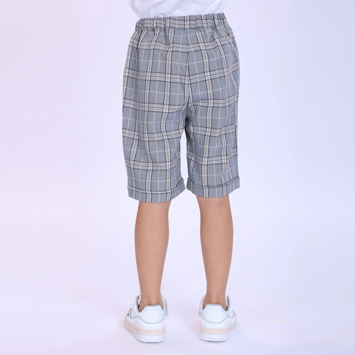 Checked Fashion Shorts For Boys Image