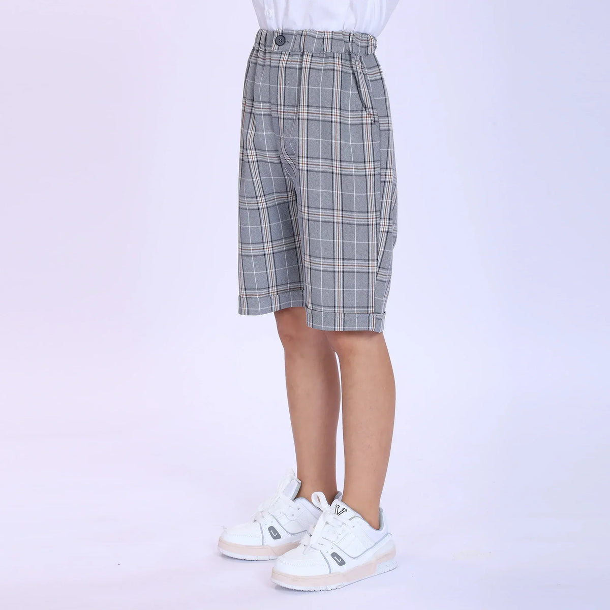 Checked Fashion Shorts For Boys Image