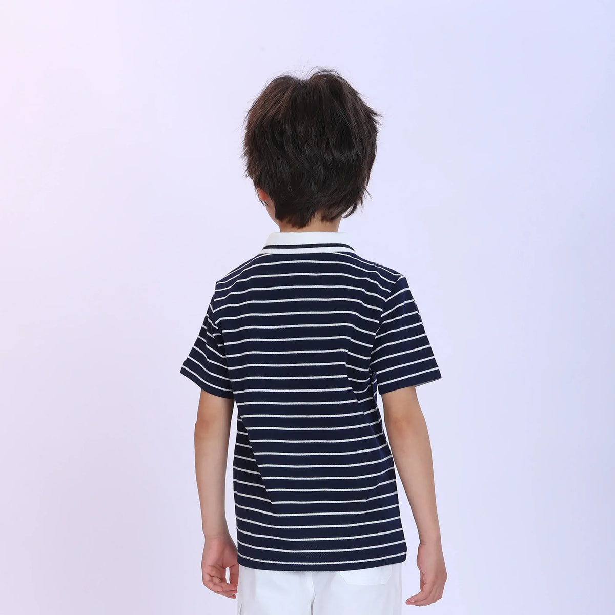 Striped Fashion Polo Shirt For Boys Image