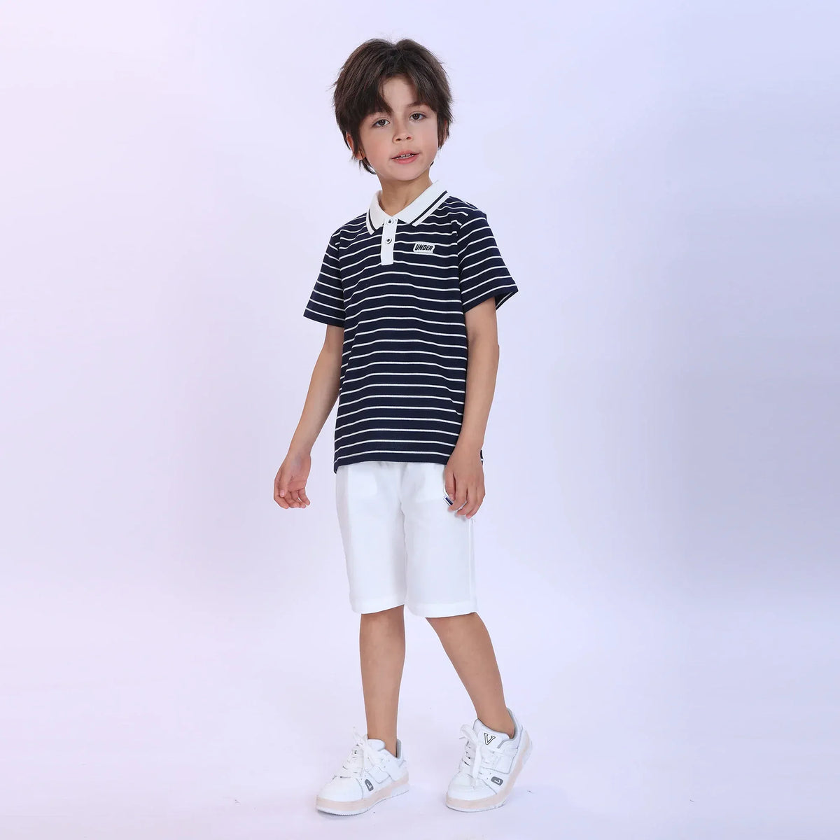 Striped Fashion Polo Shirt For Boys Image