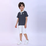 Striped Fashion Polo Shirt For Boys Image