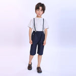 Dark Blue Plain Fashion Shorts For Boys Image