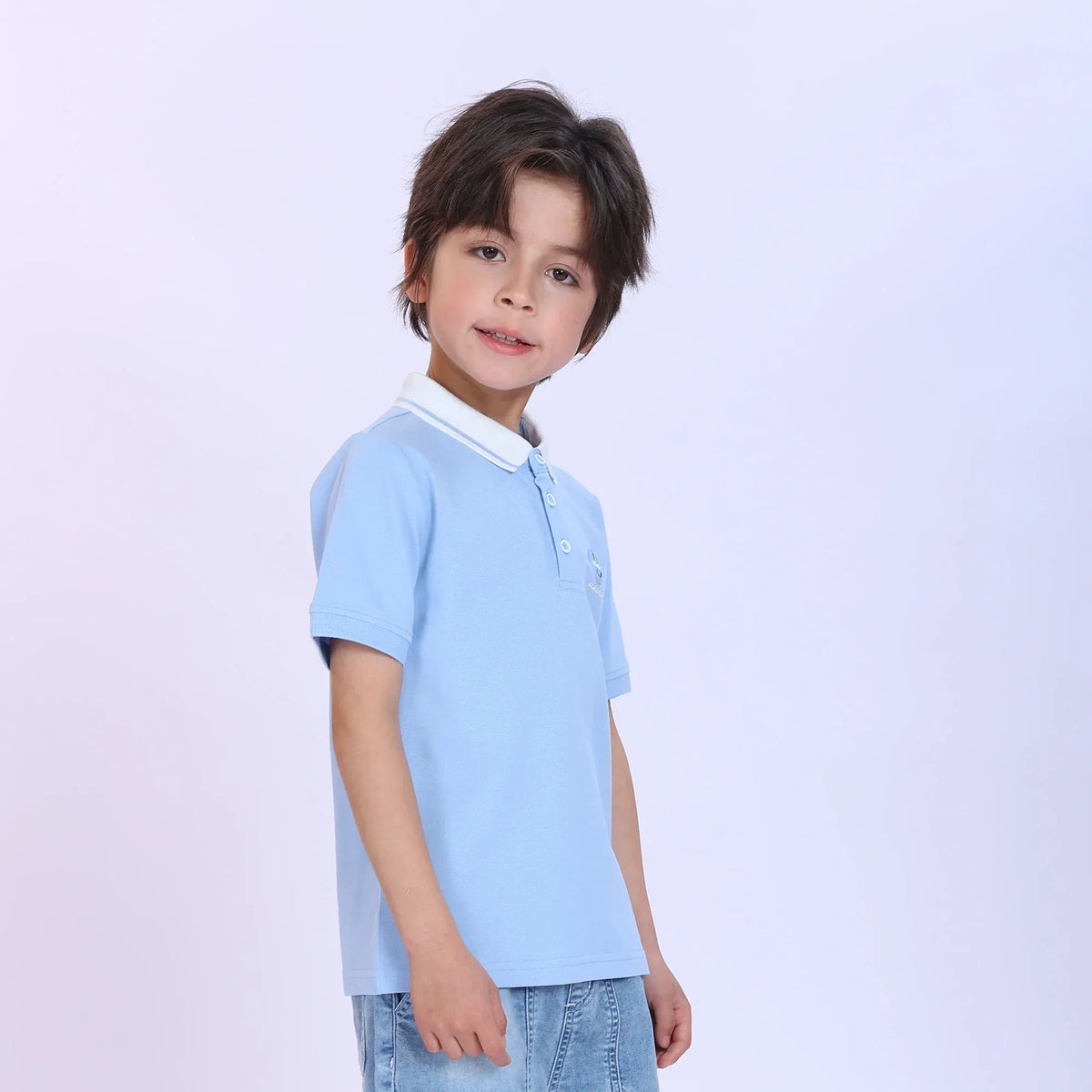 Badge Fashion Polo Shirt For Boys Image