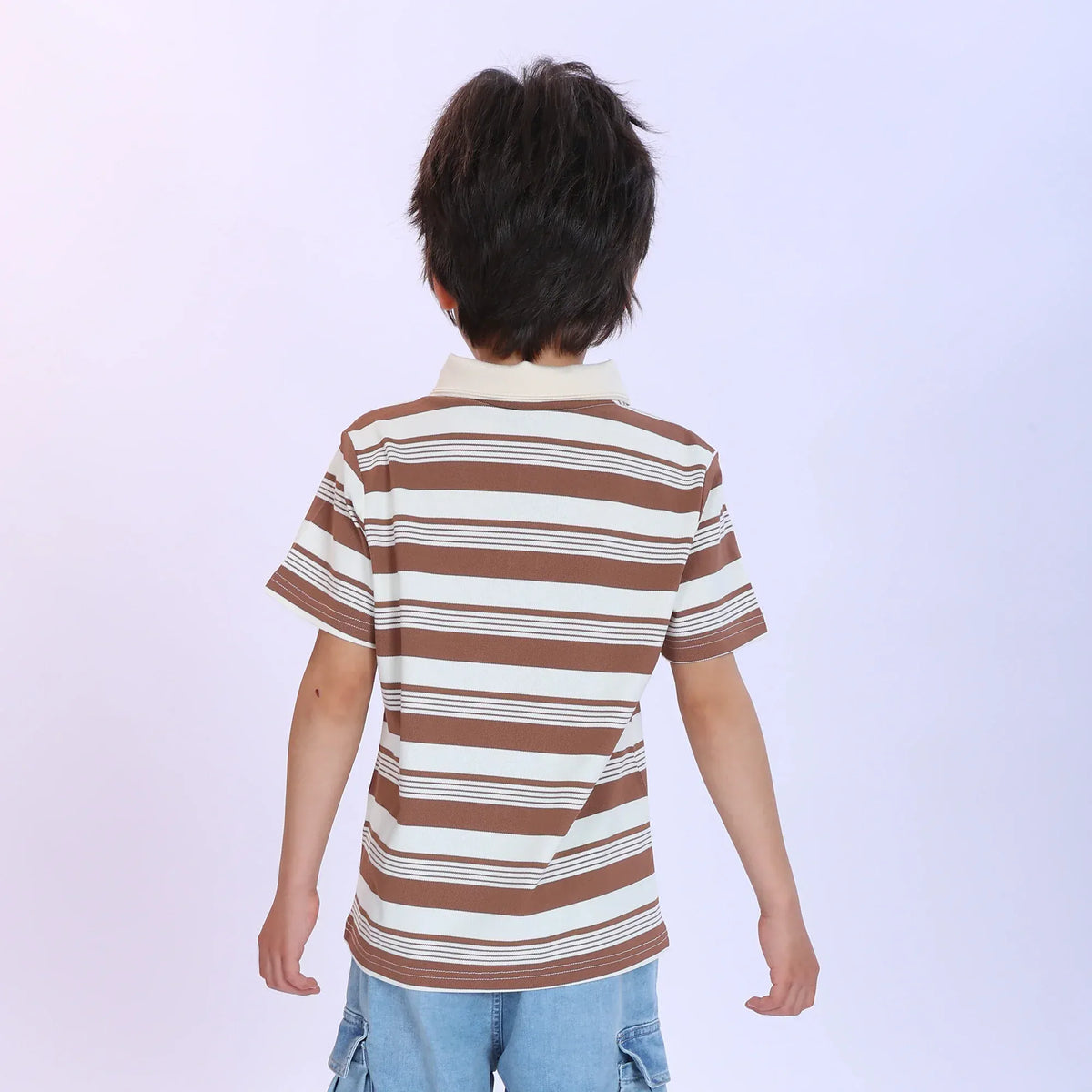 Striped Fashion Polo Shirt For Boys Image