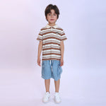Striped Fashion Polo Shirt For Boys Image