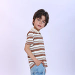 Striped Fashion Polo Shirt For Boys Image