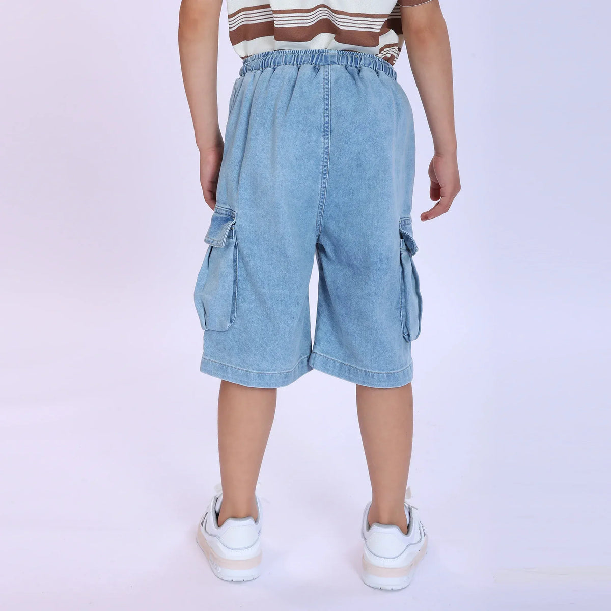 Washed Jeans Fashion Shorts For Boys Image