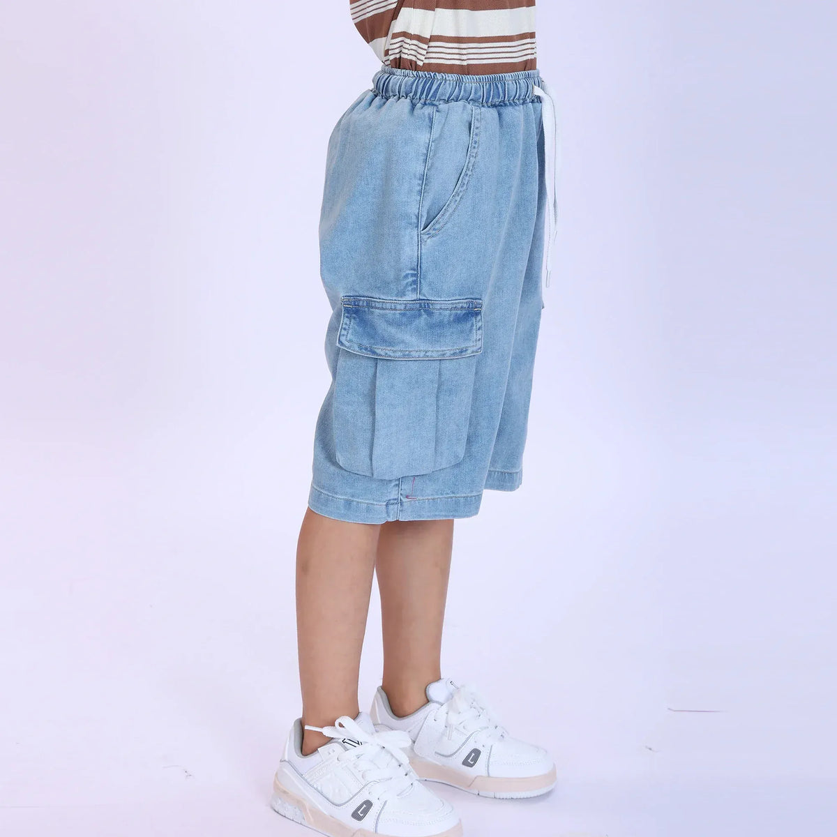 Washed Jeans Fashion Shorts For Boys Image