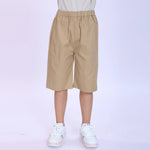 Khaki Plain Fashion Shorts For Boys Image