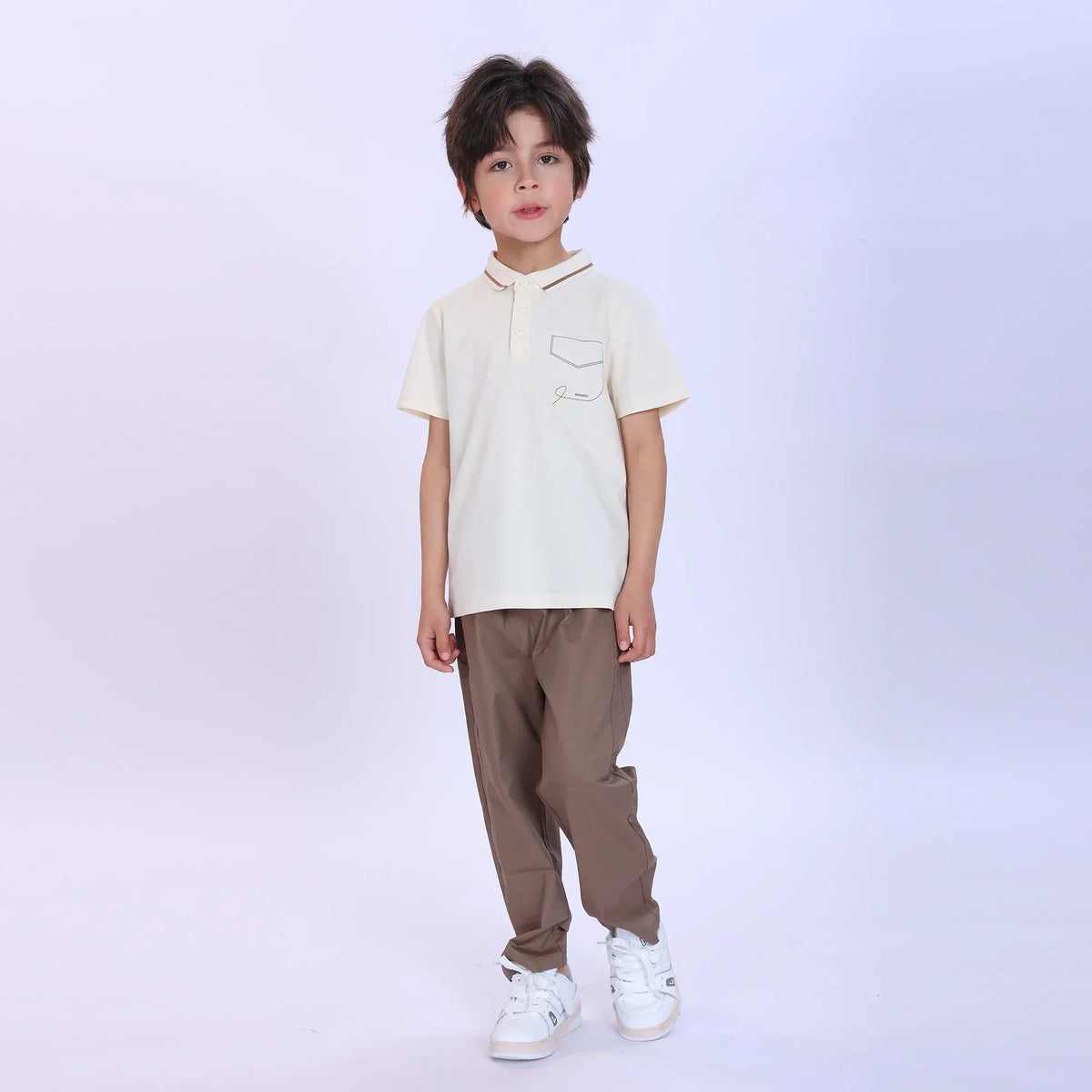 Printed Fashion Polo Shirt For Boys Image