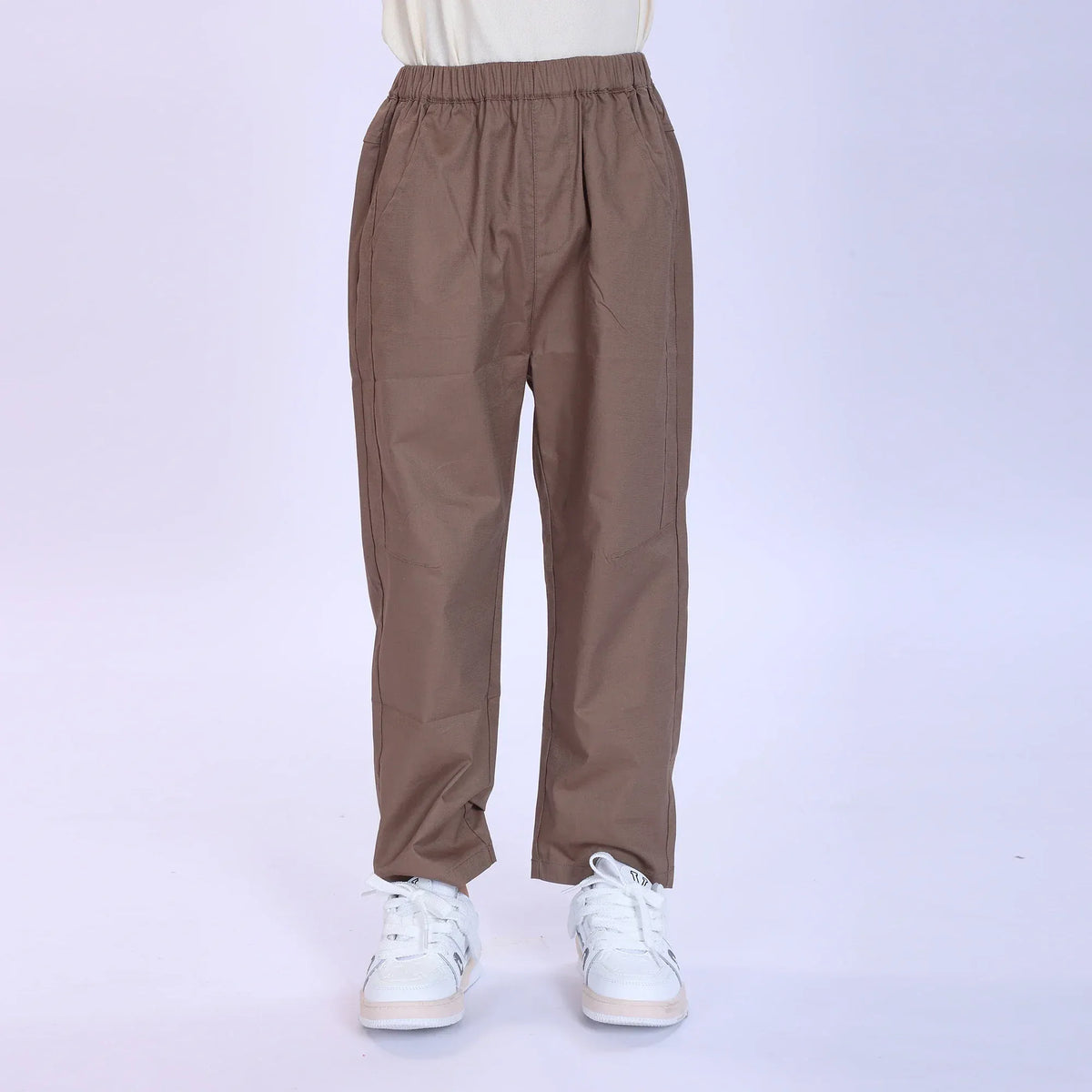Rust Red Plain Fashion Pants For Boys Image