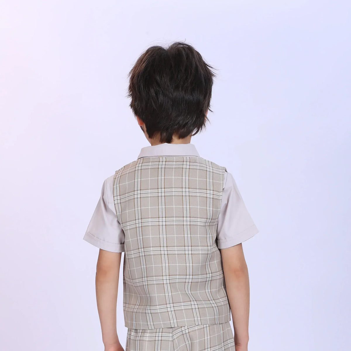Checked Fashion Waistcoat For Boys Image