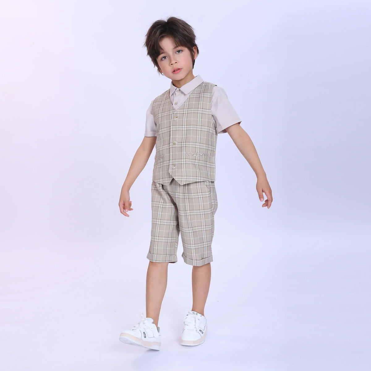 Checked Fashion Waistcoat For Boys Image