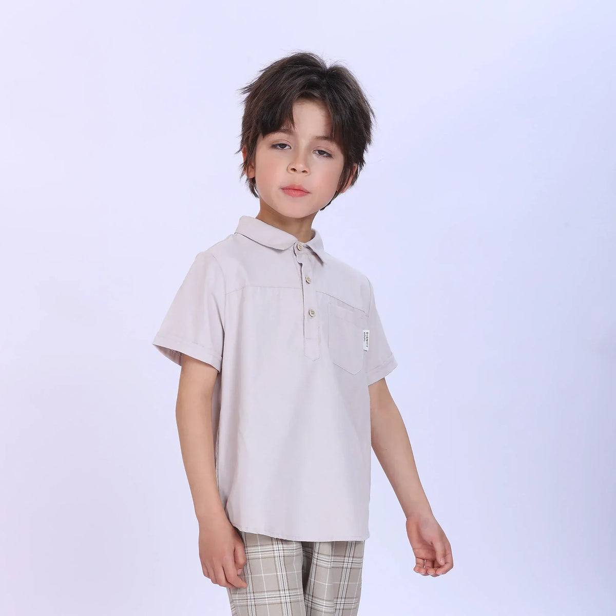 Plain Fashion Blouse For Boys Image