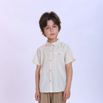 Coffee Striped Fashion Shirt For Boys Image