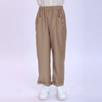 Khaki Plain Fashion Pants For Boys Image