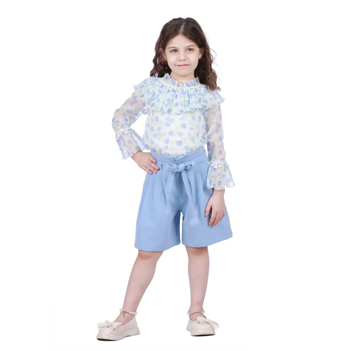 Floral Classic Blouse For Girls Image