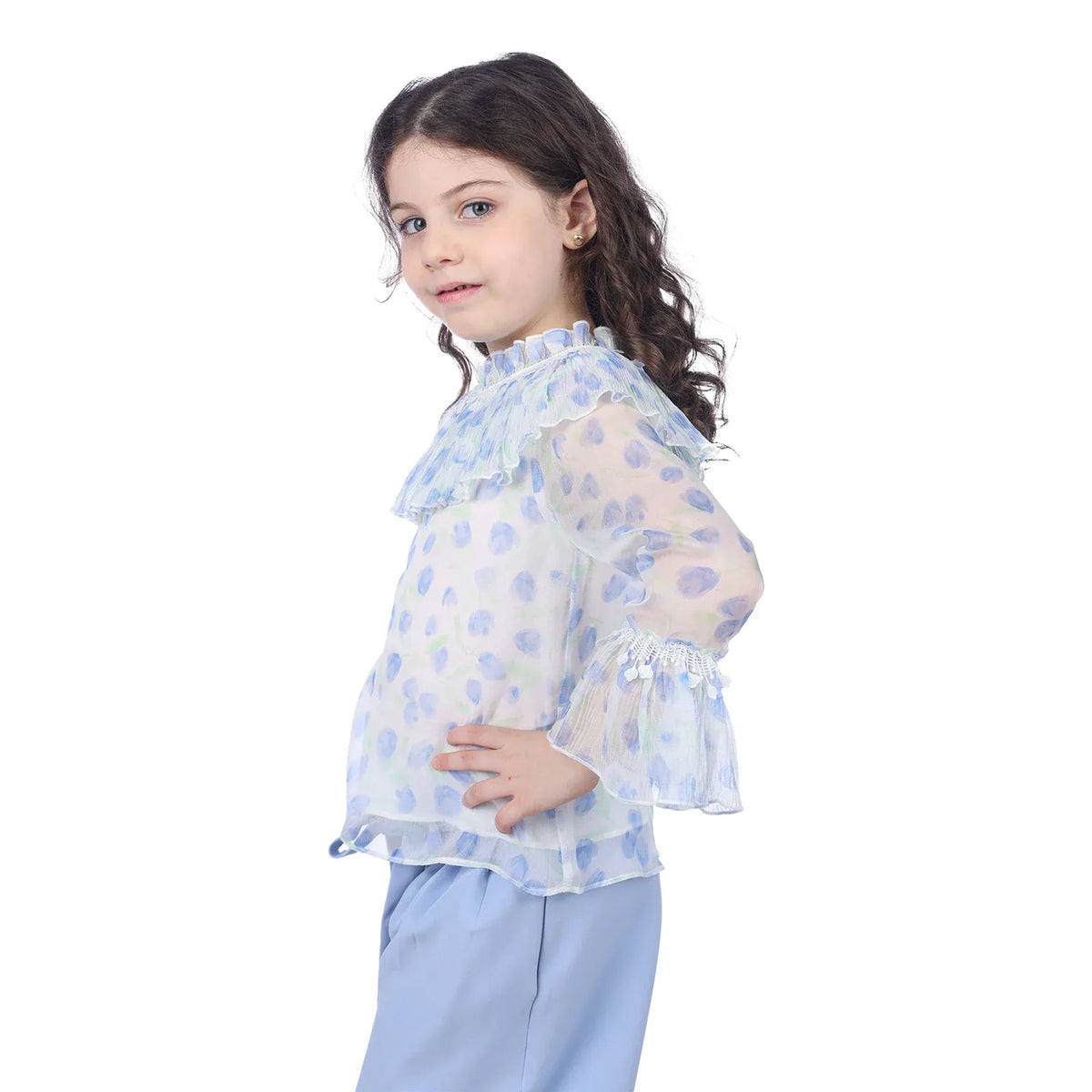 Floral Classic Blouse For Girls Image