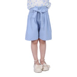 Sky Blue Plain Classic Shorts For Girls Image