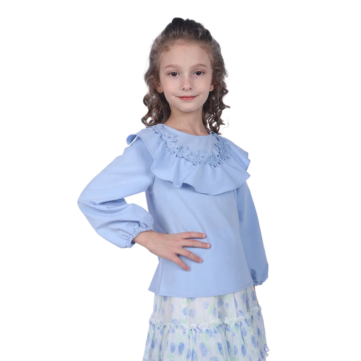 Floral Classic Blouse For Girls Image