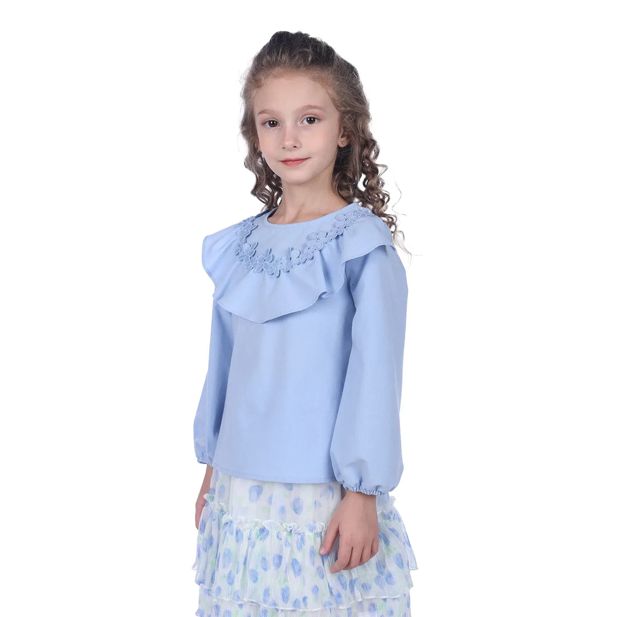 Floral Classic Blouse For Girls Image
