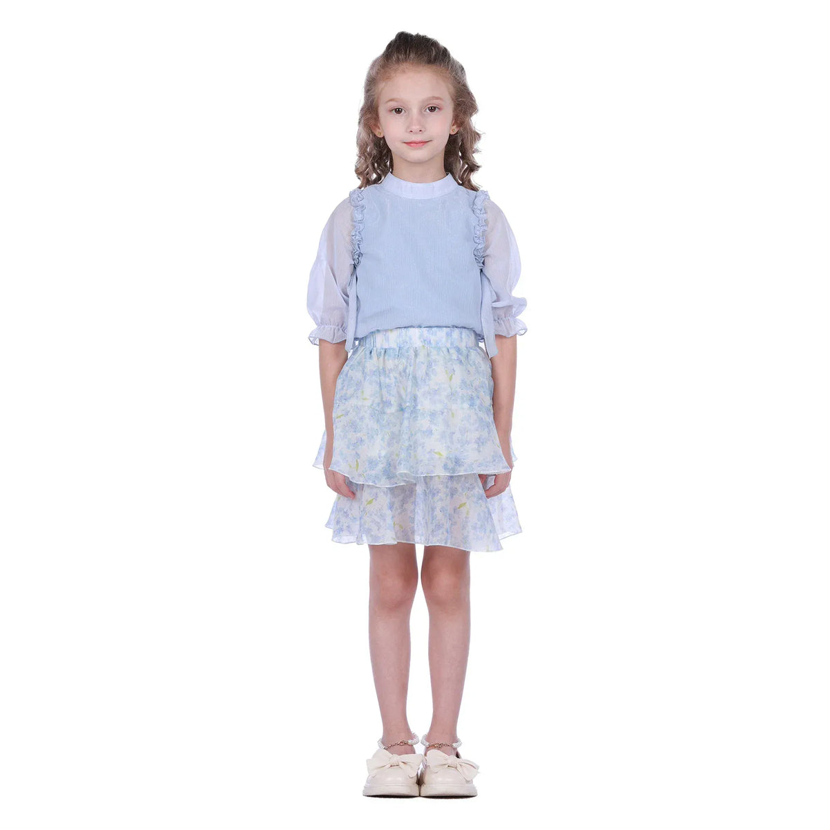 Floral Classic Skirt For Girls Image