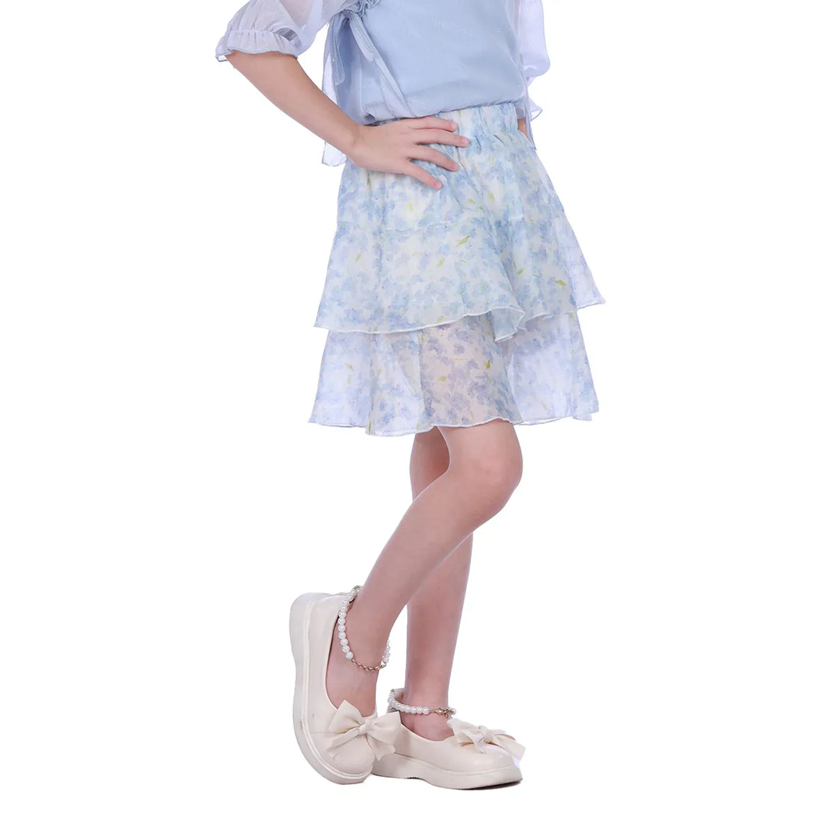 Floral Classic Skirt For Girls Image