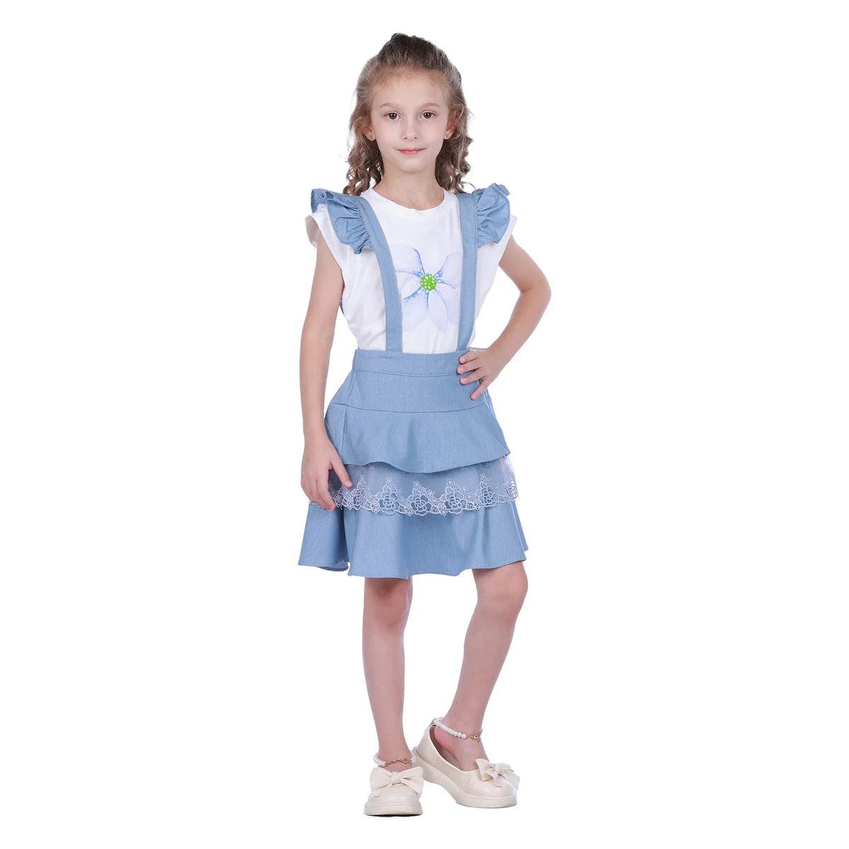 Floral Classic Skirt For Girls Image