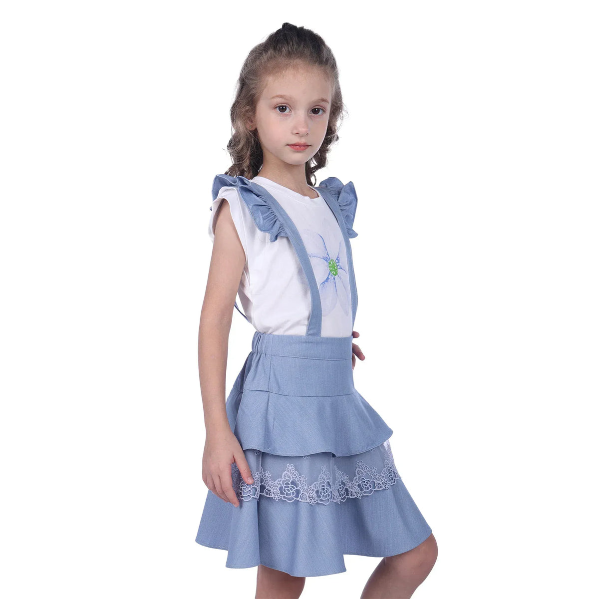 Floral Classic Skirt For Girls Image