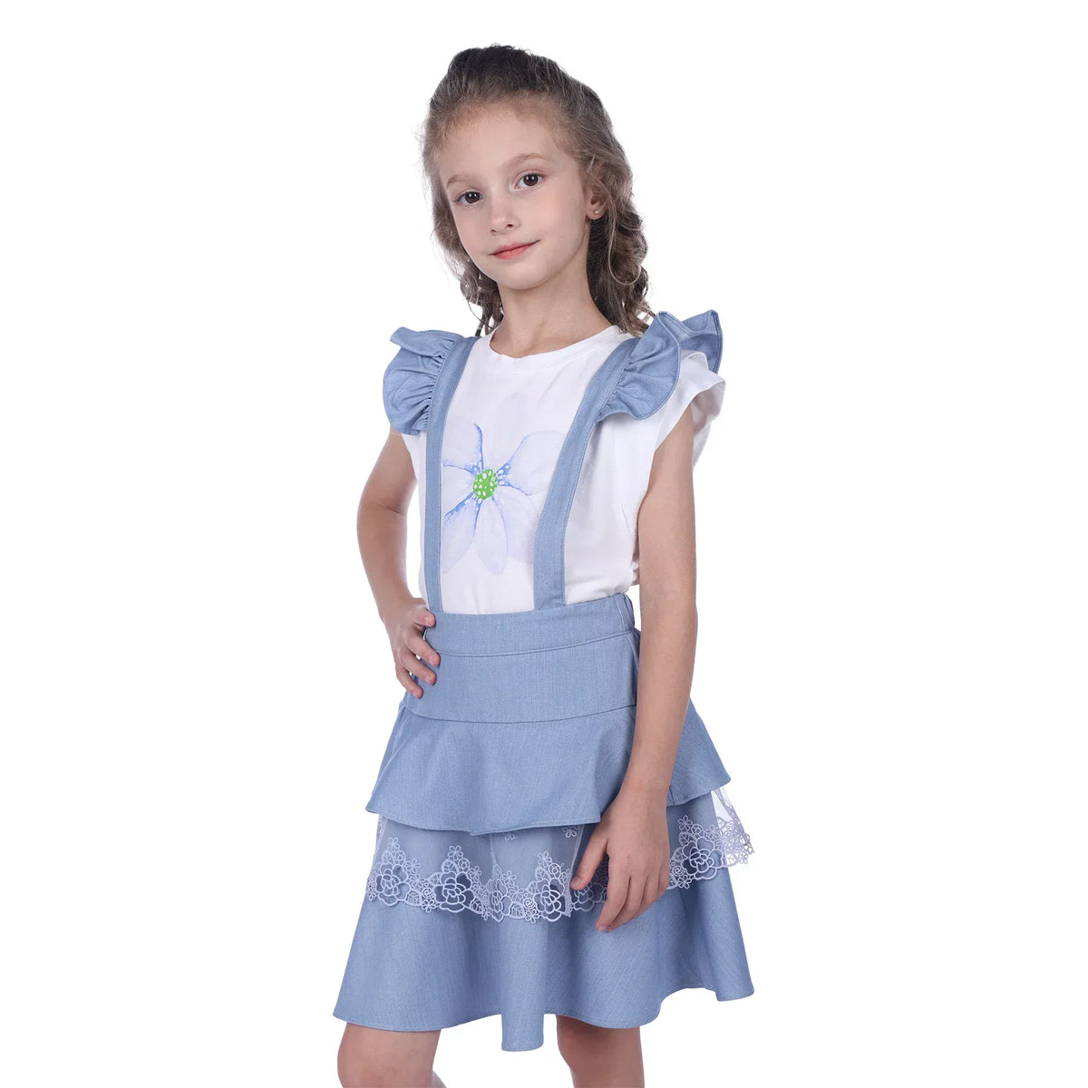 Floral Classic Skirt For Girls Image