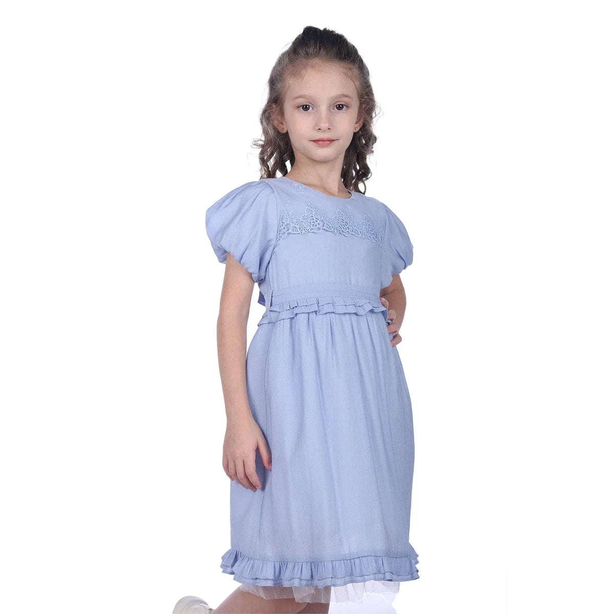 Floral Classic Dress For Girls Image
