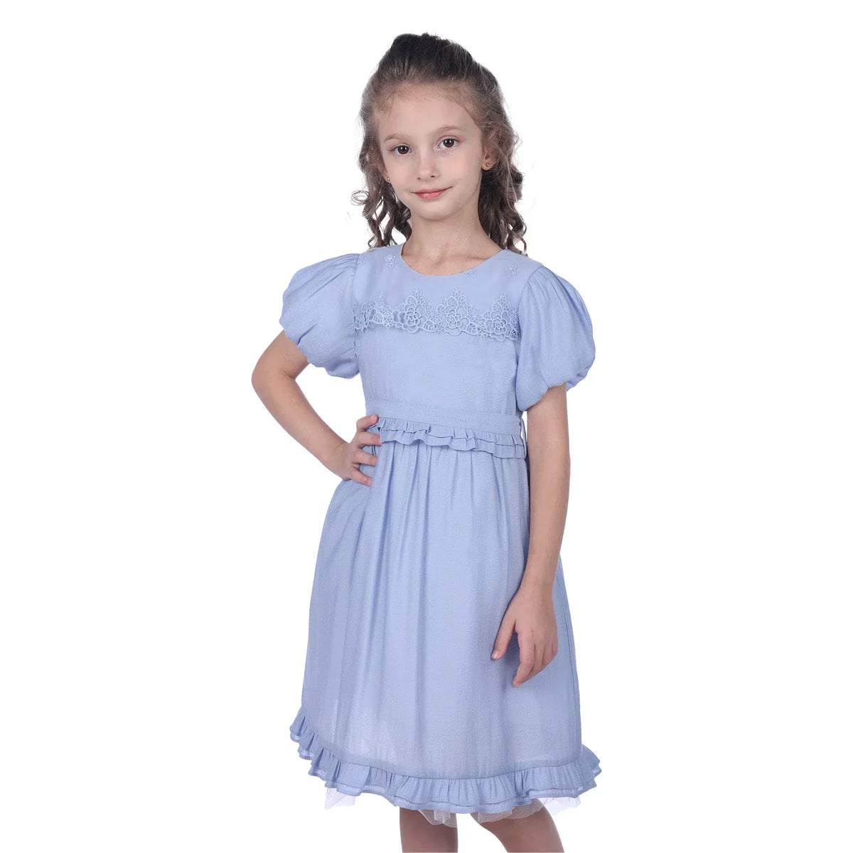 Floral Classic Dress For Girls Image