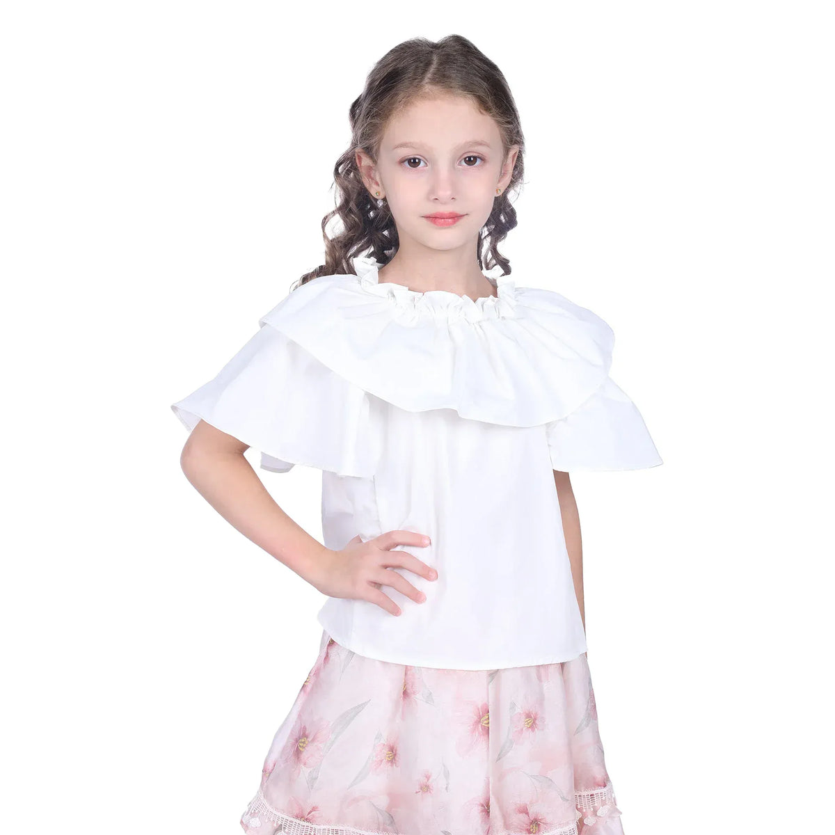 Plain Classic Blouse for Girls Image