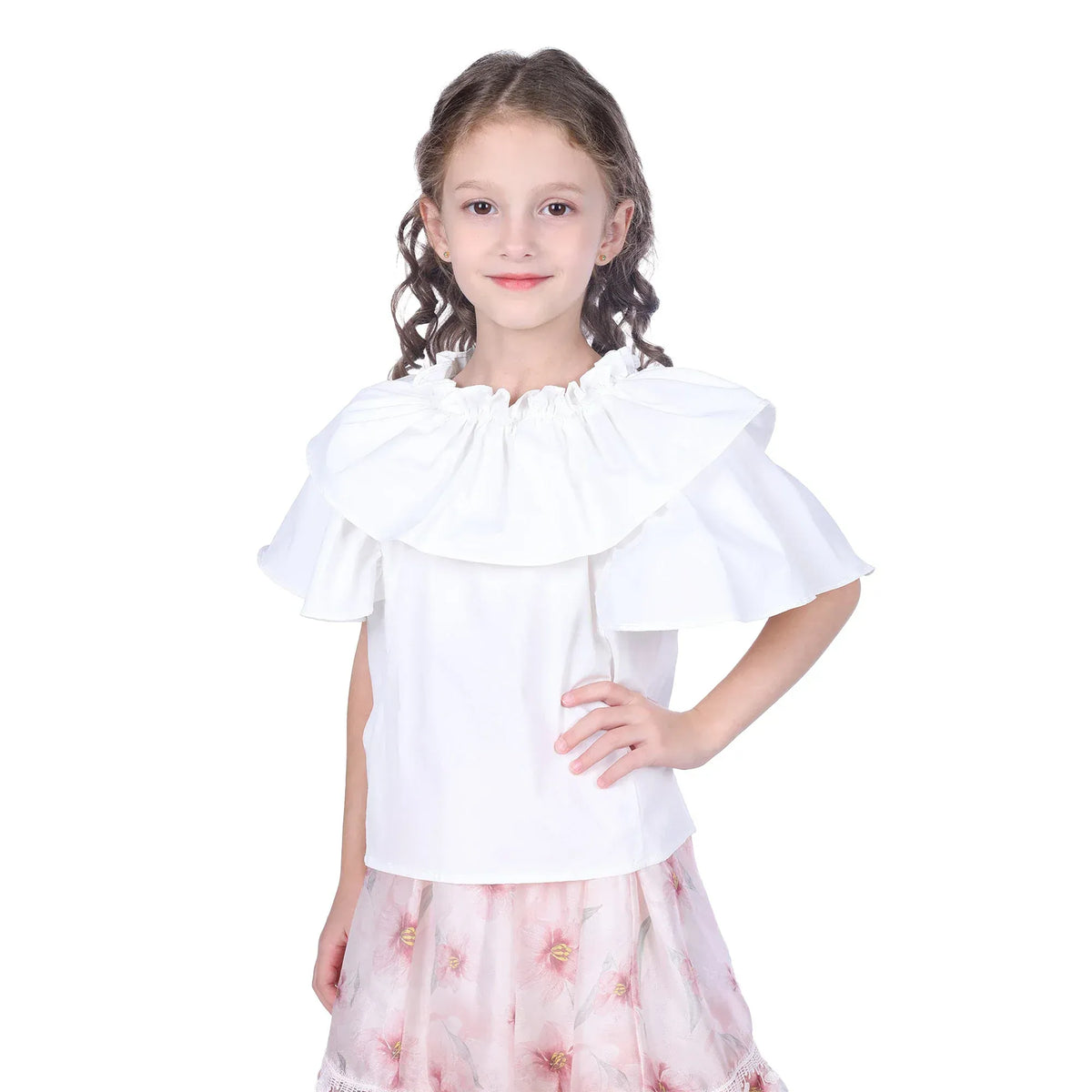 Plain Classic Blouse for Girls Image