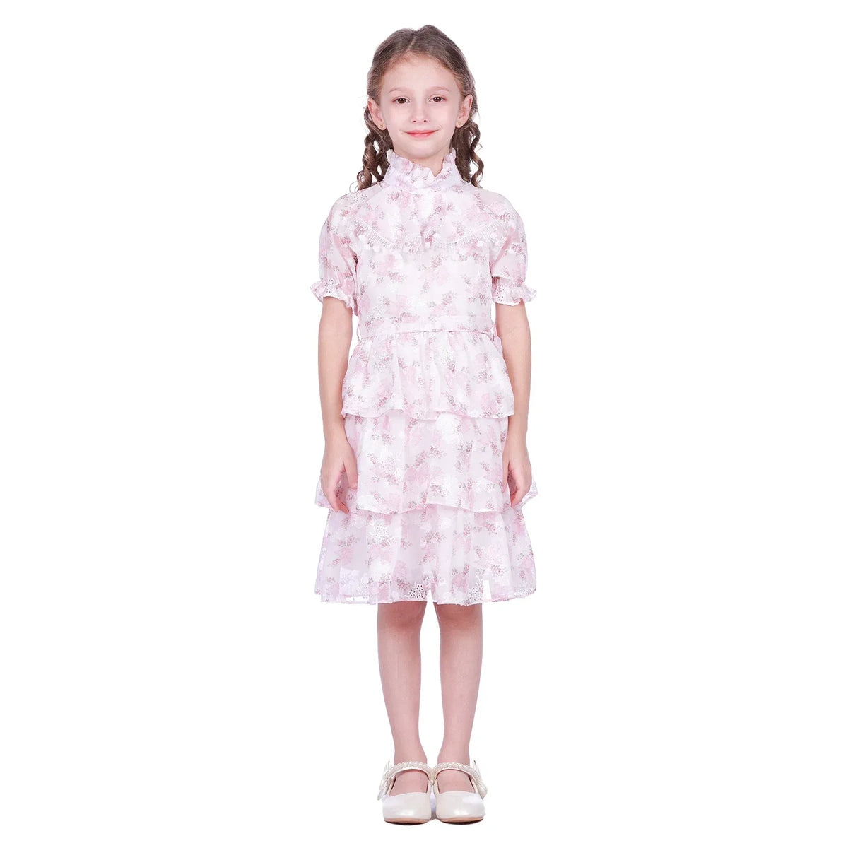 Floral Classic Dress for Girls Image
