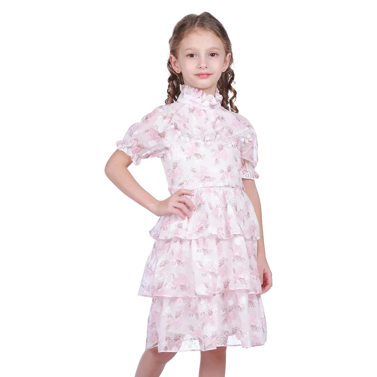 Floral Classic Dress for Girls Image