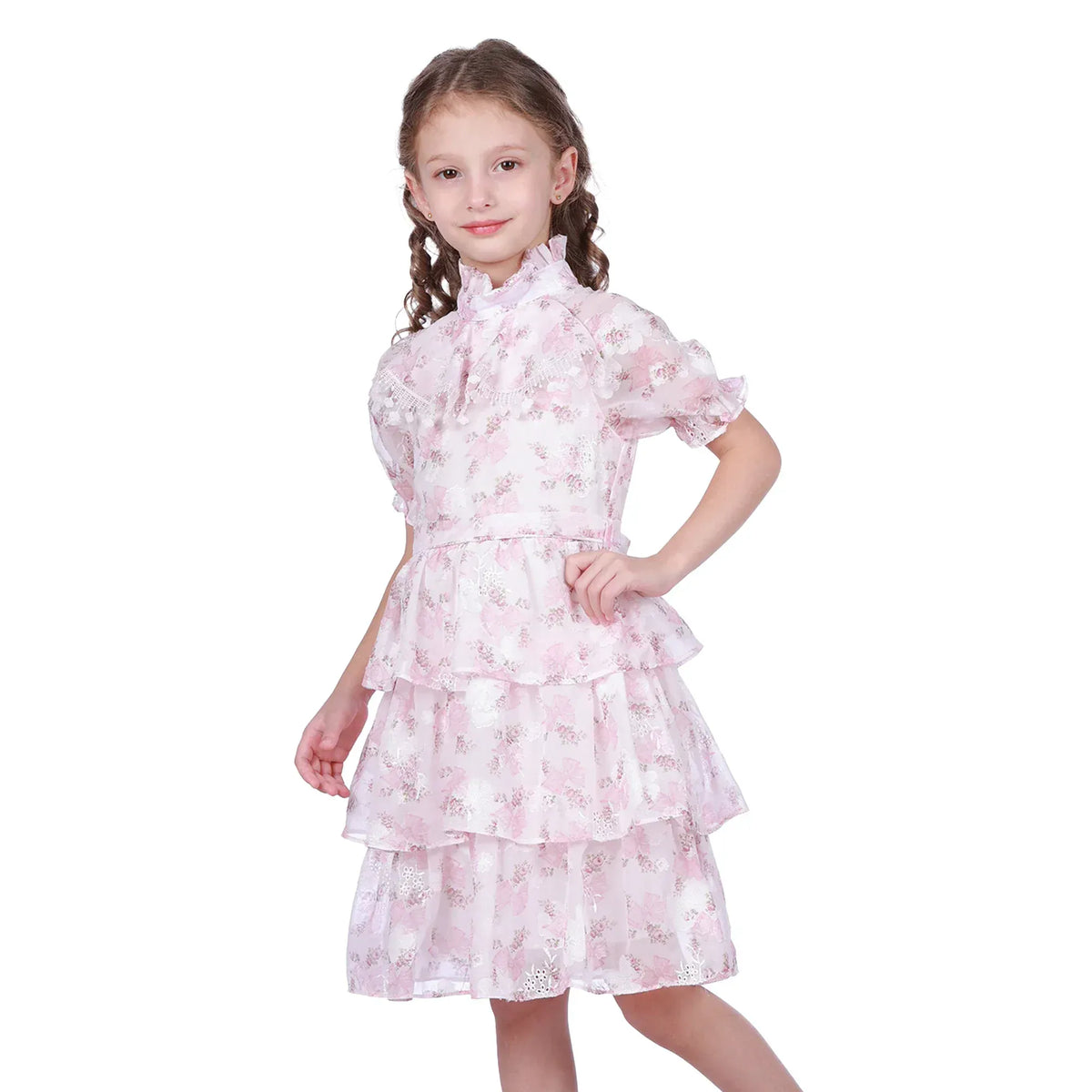 Floral Classic Dress for Girls Image