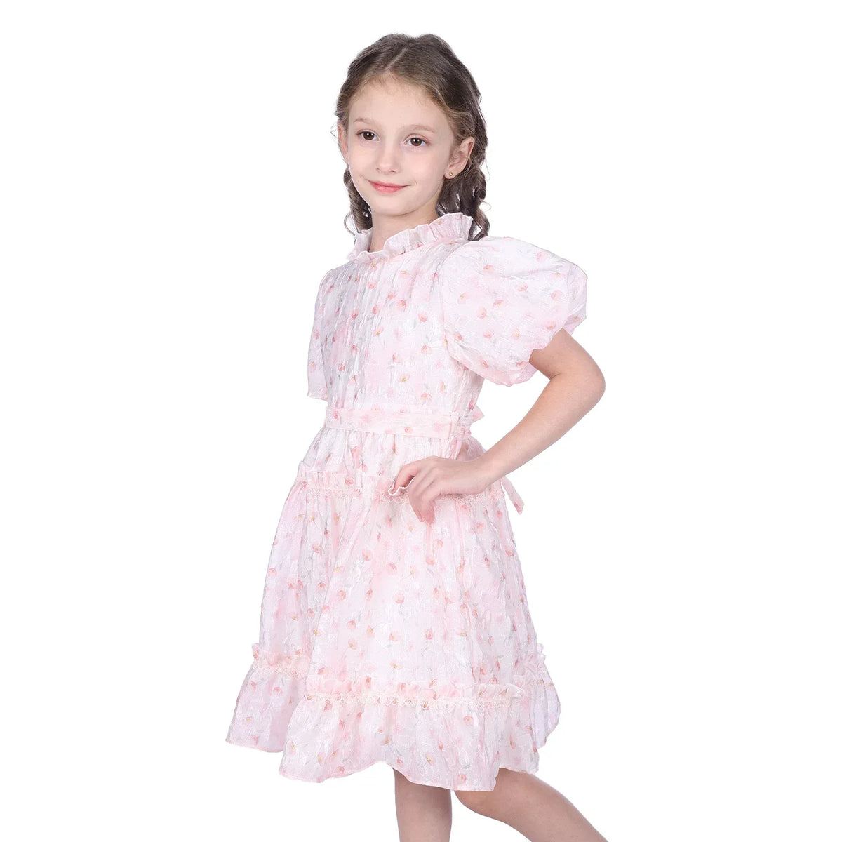 Floral Classic Dress for Girls Image