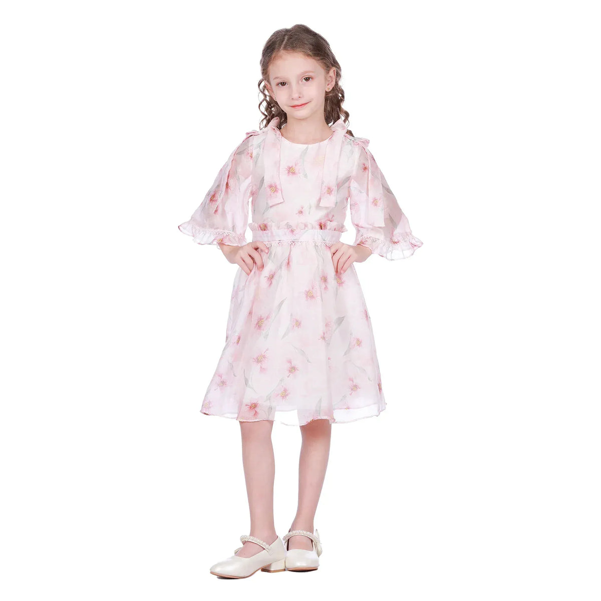 Floral Classic Dress for Girls Image