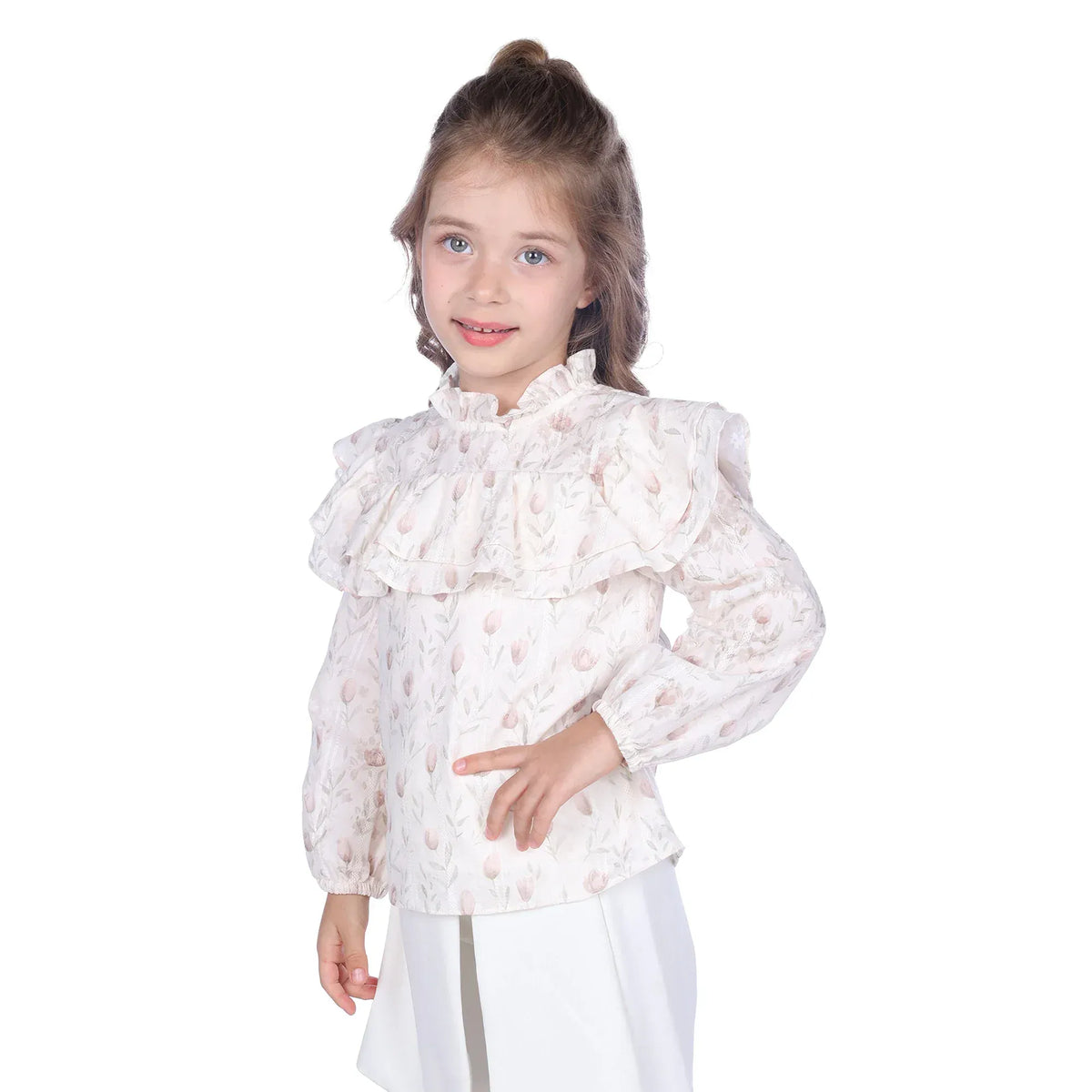 Floral Classic Blouse For Girls Image