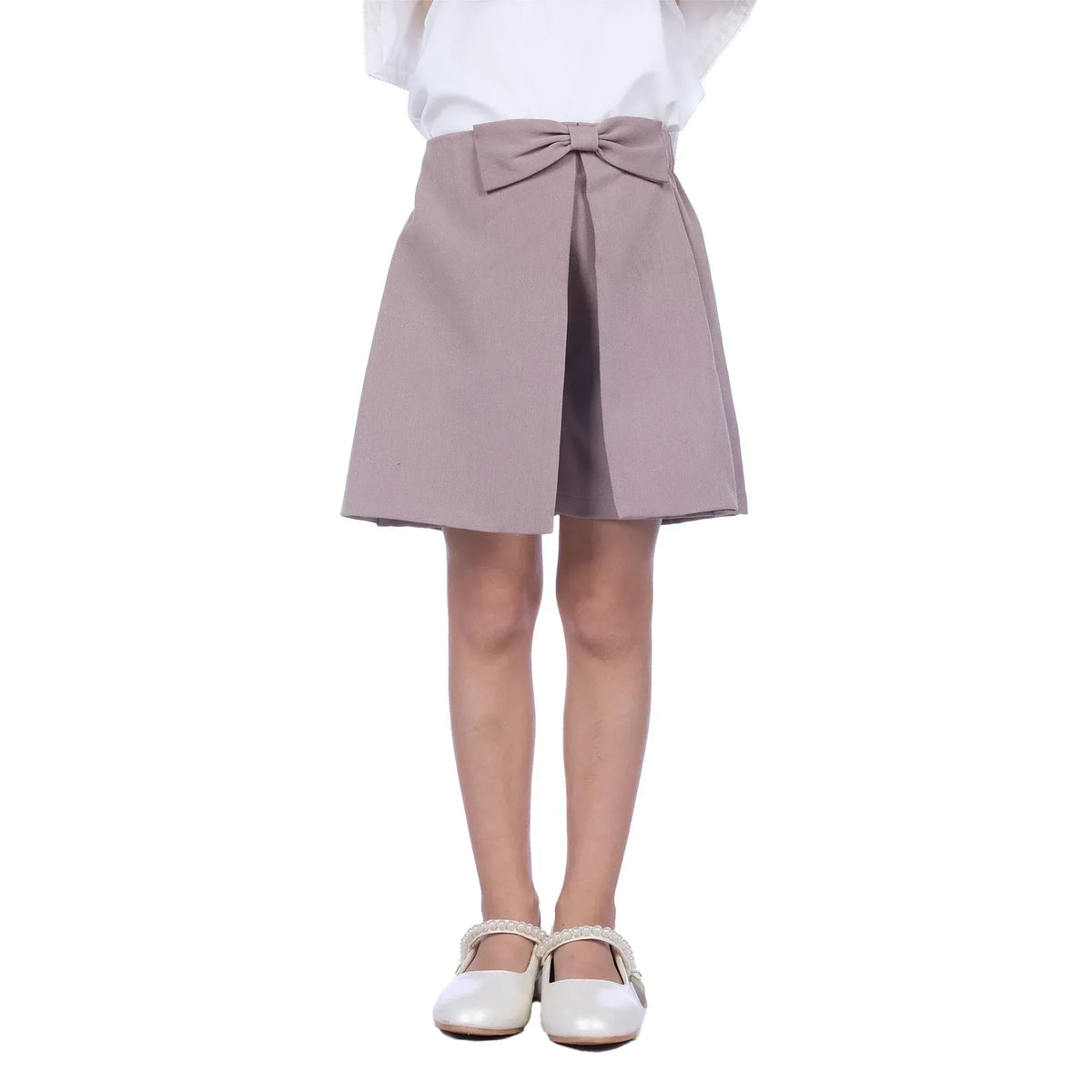 Dusty Pink Plain Classic Shorts For Girls Image