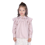 Dusty Pink Plain Classic Blouse For Girls Image