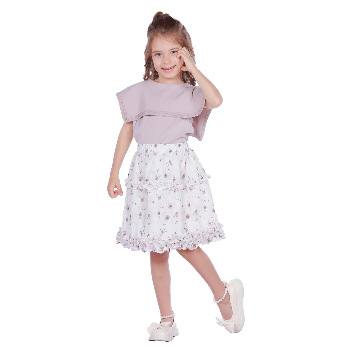 Floral Classic Skirt For Girls Image